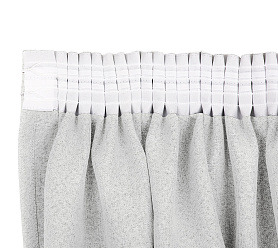 Штора Премиум Рогожка v01 с креплением Шторная тесьма блэкаут