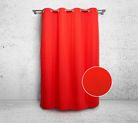 Шторы Стандарт красные на люверсах в спальню и гостиную