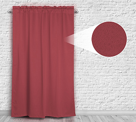 Шторы Премиум терракотовые на кулиске с гребешком блэкаут