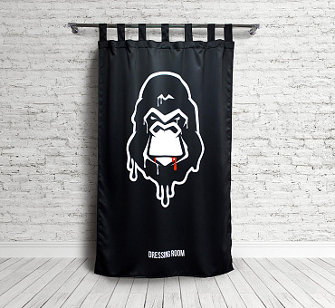 Штора Премиум с логотипом блэкаут