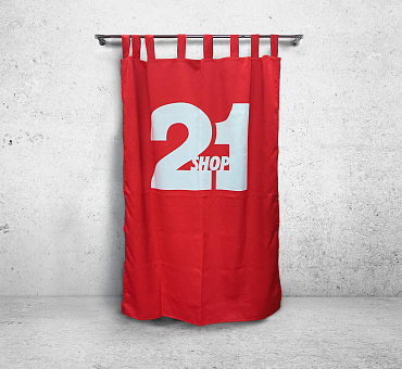 Штора Премиум с логотипом блэкаут