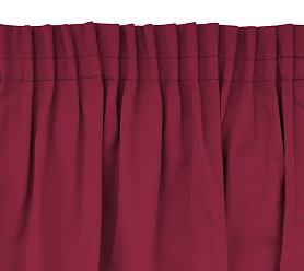 Шторы Стандарт бордовые на тесьме в спальню и гостиную