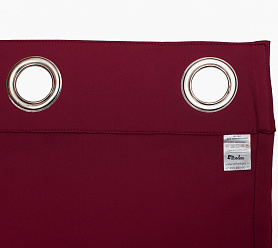 Шторы Премиум рубиновые на люверсах блэкаут