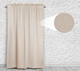 Шторы Премиум кремовые на кулиске с гребешком блэкаут