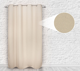 Шторы Премиум кремовые на люверсах блэкаут