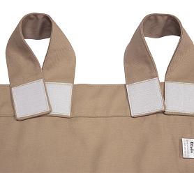 Шторы Стандарт бежевые на петлях на липучках в спальню и гостиную