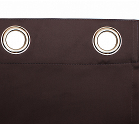 Шторы Премиум коричневые на люверсах блэкаут