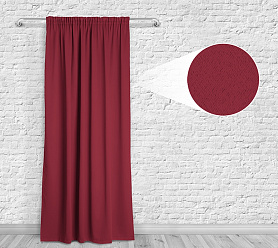 Шторы Премиум красные на тесьме блэкаут