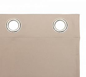 Шторы Премиум бежевые на люверсах блэкаут