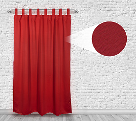 Шторы Премиум терракотовые на петлях без липучек блэкаут