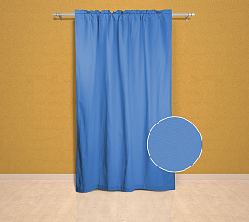 Шторы Эконом голубые на кулиске с гребешком недорогие