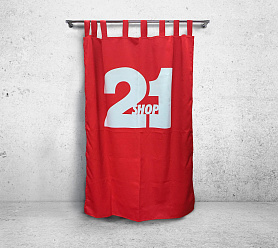 Шторы Премиум с логотипом на петлях на липучках блэкаут