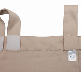 Шторы Премиум бежевые на петлях на липучках блэкаут