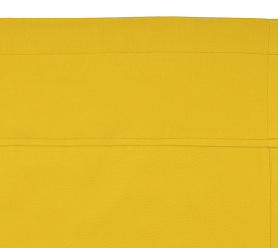 Шторы Стандарт желтые на кулиске с гребешком в спальню и гостиную