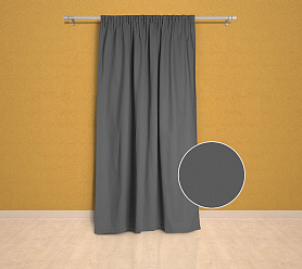 Шторы Эконом серые на тесьме недорогие