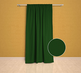 Шторы Эконом зеленые на тесьме недорогие