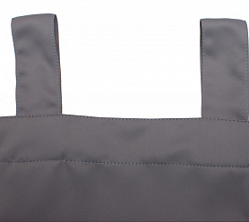 Шторы Премиум серые на петлях на липучках блэкаут